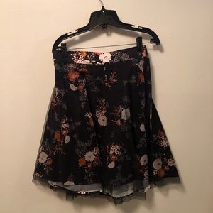 Torrid floral circle/skater skirt